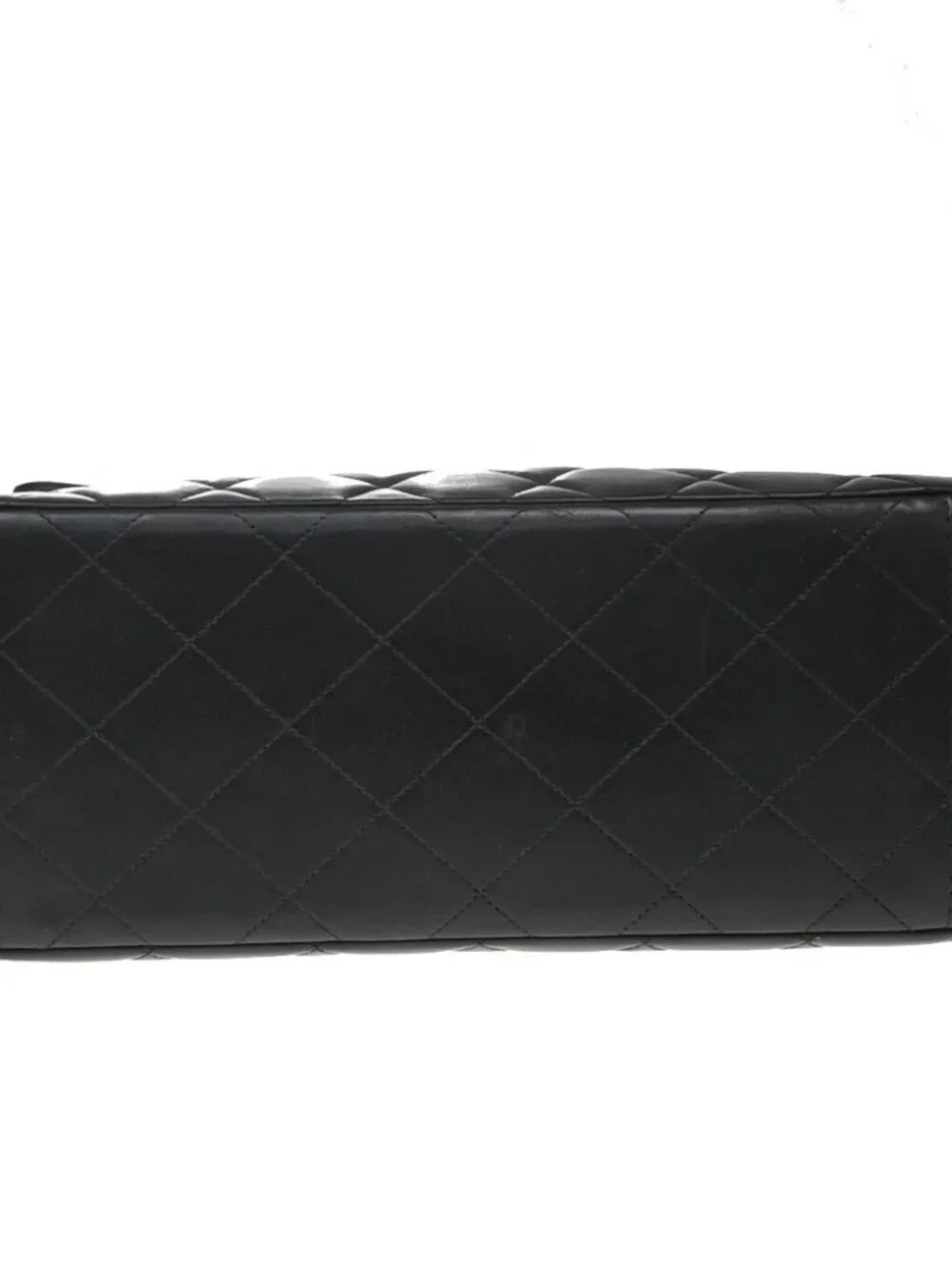 CHANEL CC Logo Matelasse Shoulder Bag Leather Black GHW France Vintage